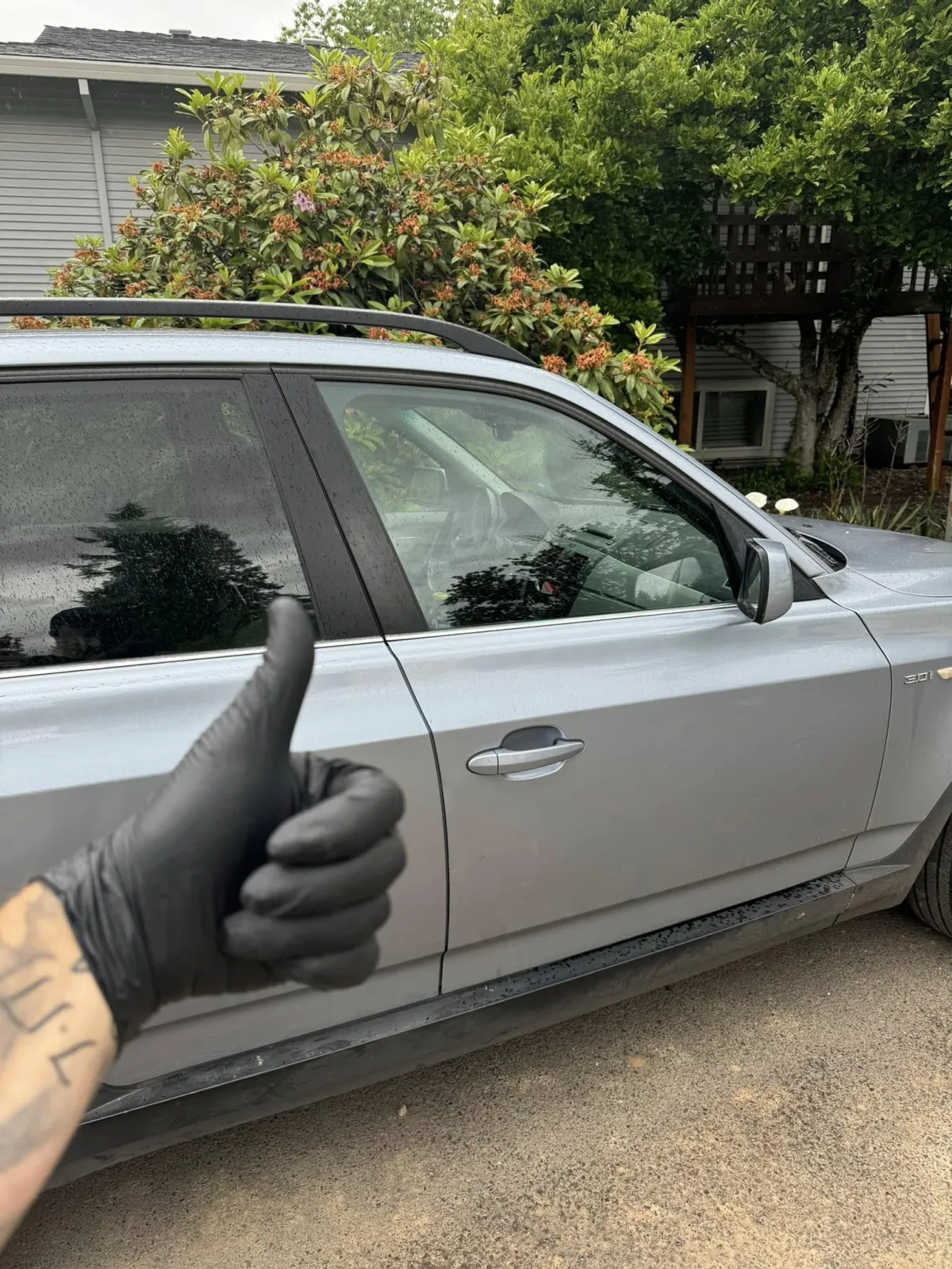 an electric car plugged in to a charger