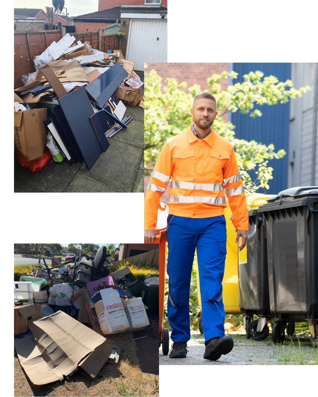 image of rubbish waitinwaiting for collection after uploading to junk jobs 
