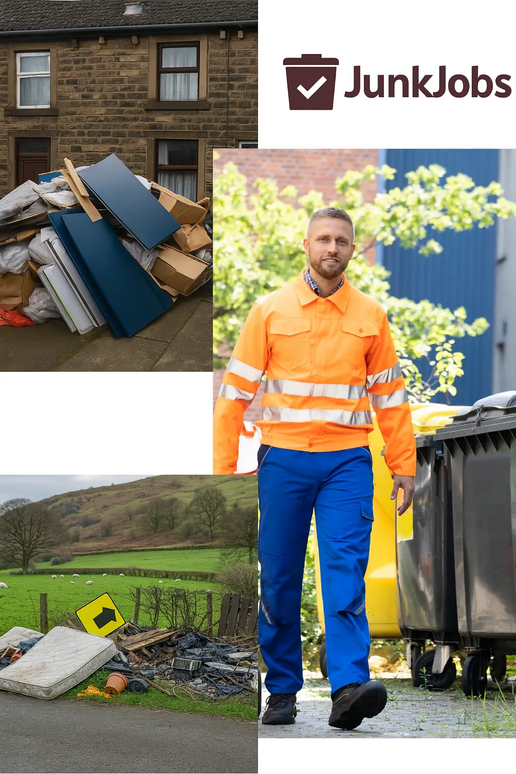 image of rubbish waiting for collection in Almondbury 