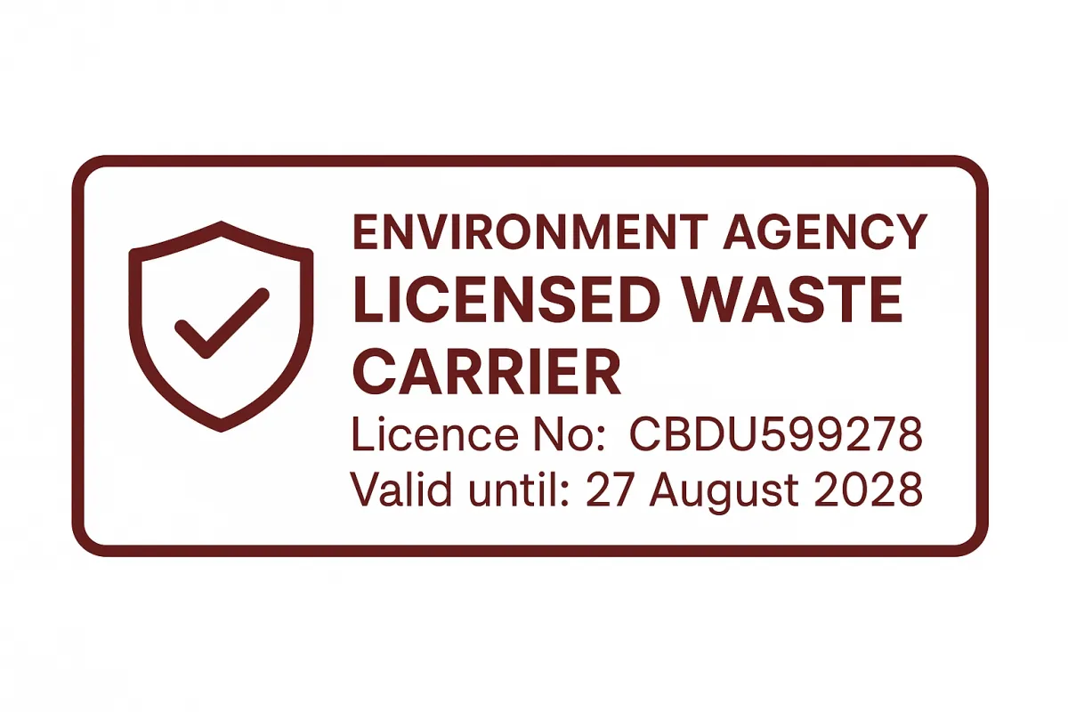 Wast carriers licence, Licence No CBDU599278