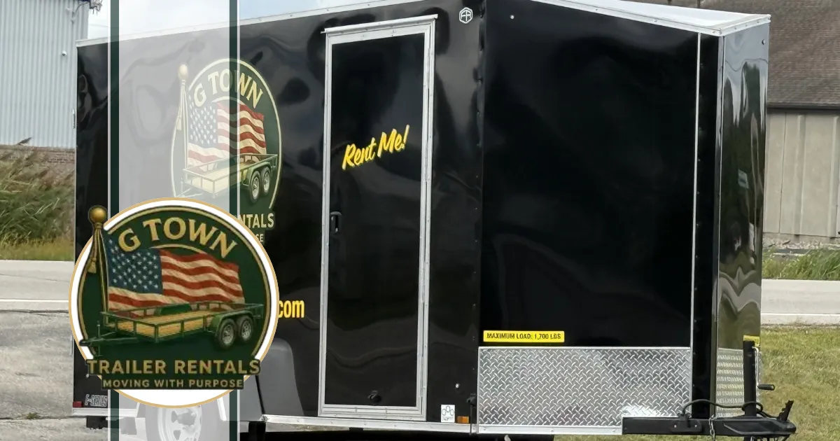6x12 enclosed trailer for peak Halloween attraction equipment protection at G Town Trailer Rentals in Green Bay, Wisconsin