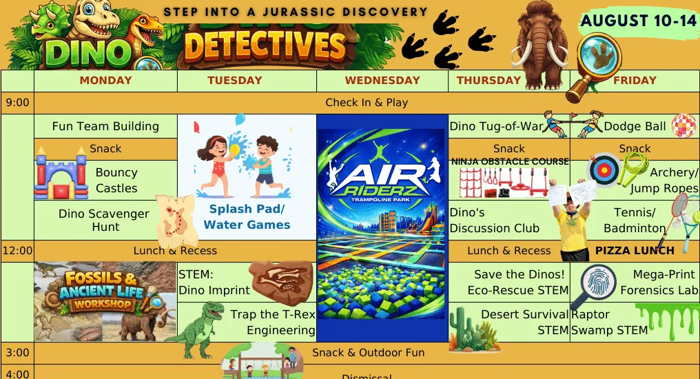 Vaughan Camp Dino Detectives Week