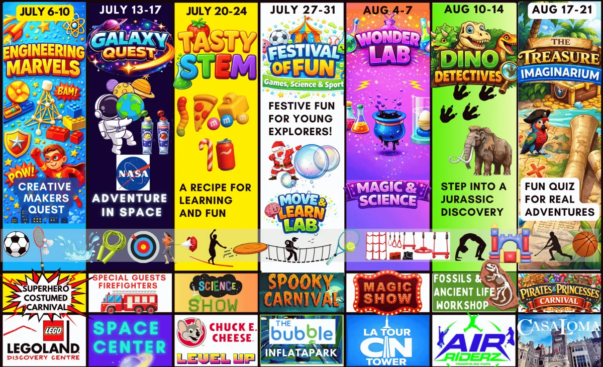 Woodbridge Summer Camp STEM sport field trips adventures
