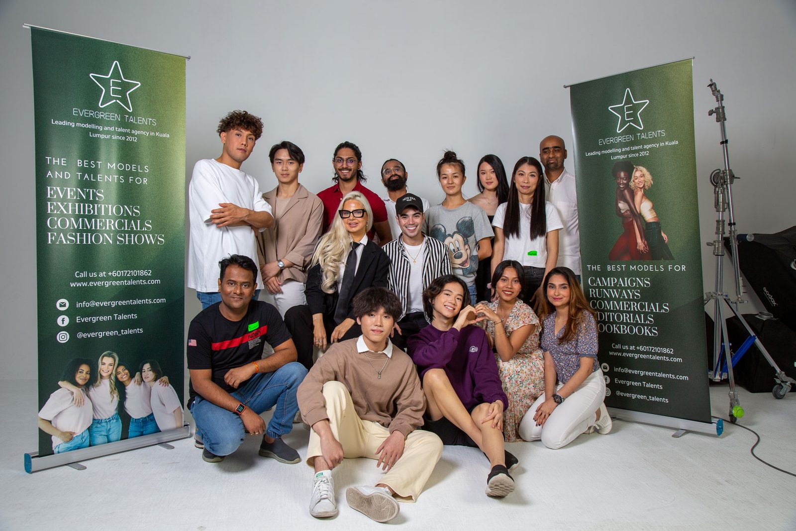 Modelling course students training at Evergreen Talents in Malaysia