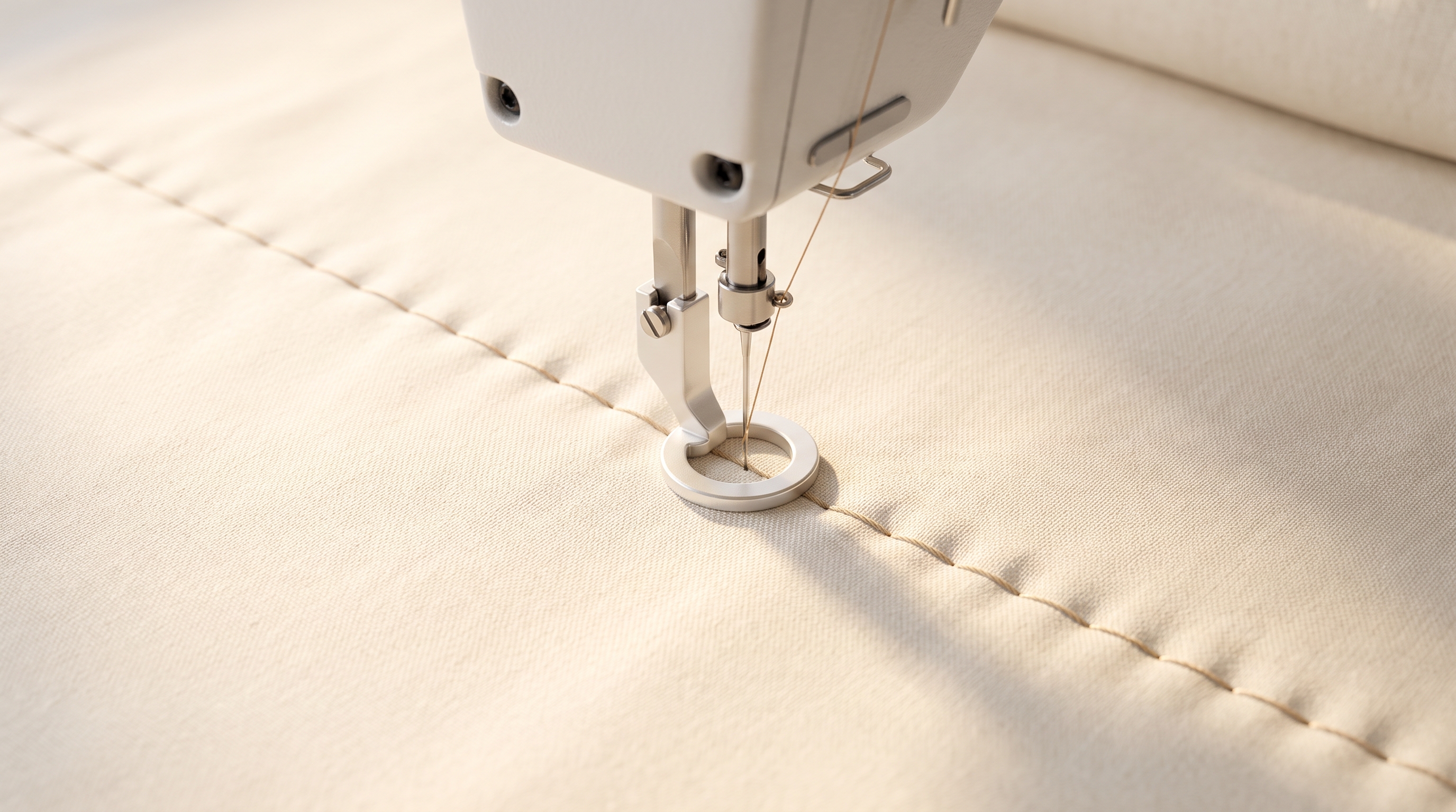 Longarm quilting machine stitching an edge-to-edge pattern at A to Z Vac N Sew