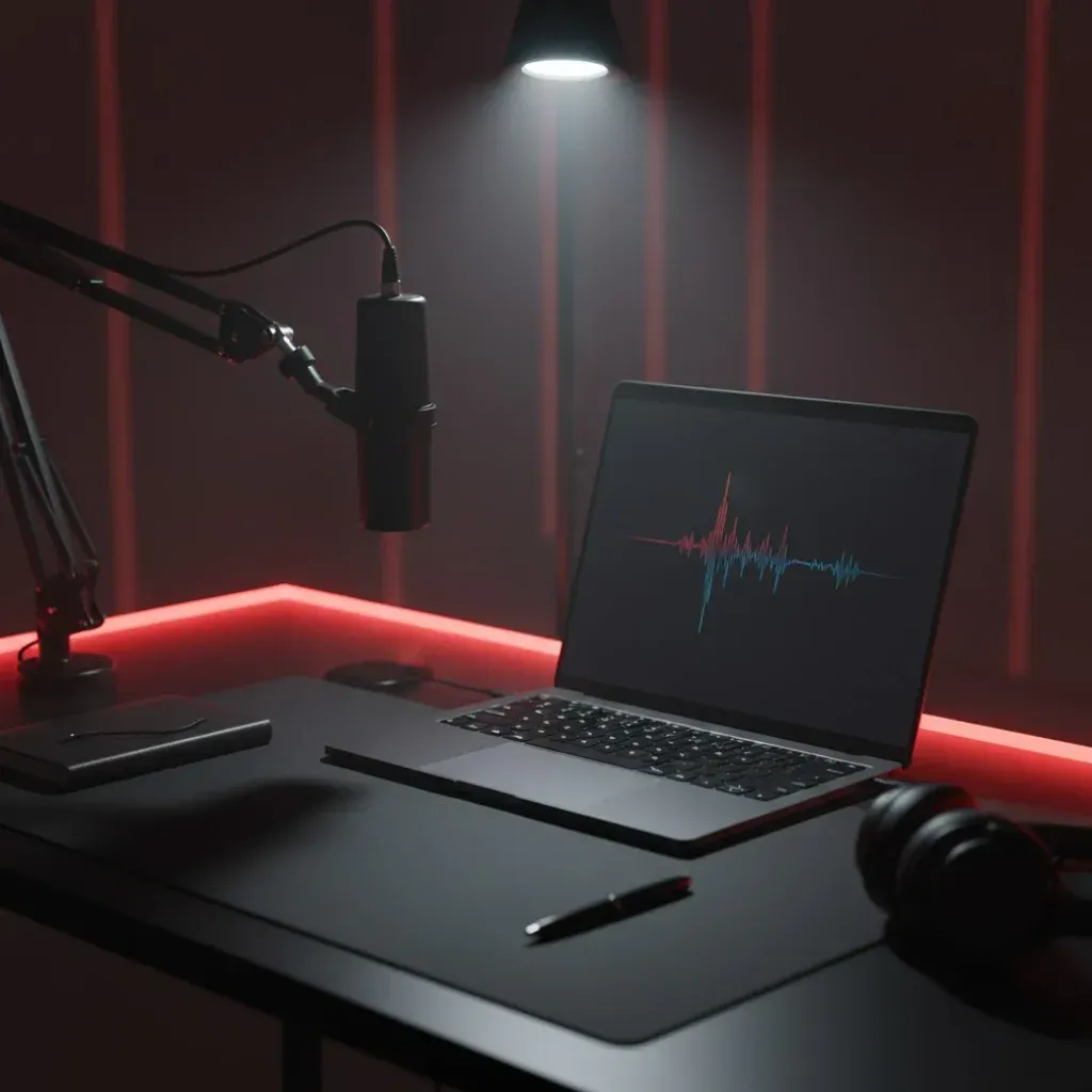 Crowd dancing under blue lights at a concert.