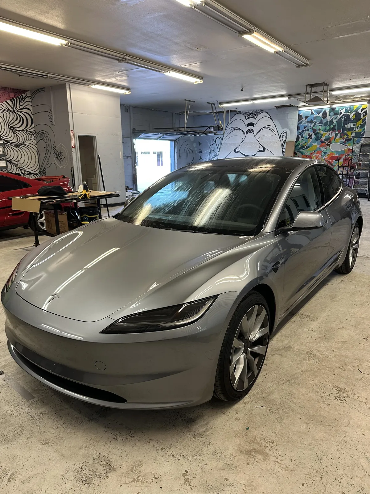 Tesla Model 3 with one-piece rear ceramic window tint in Tempe