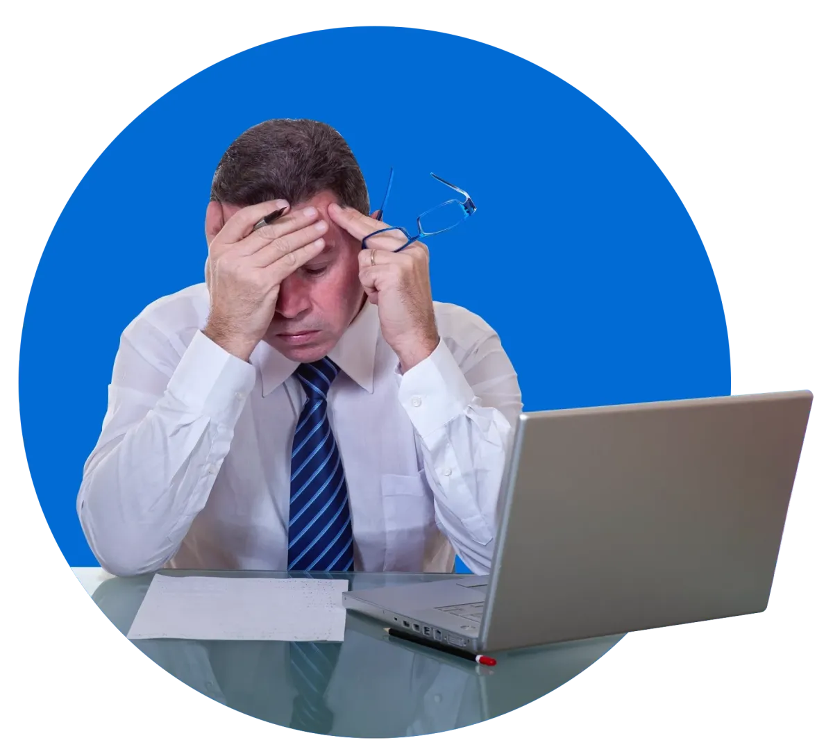 A struggling MSP Owner overwhelmed at workwith work