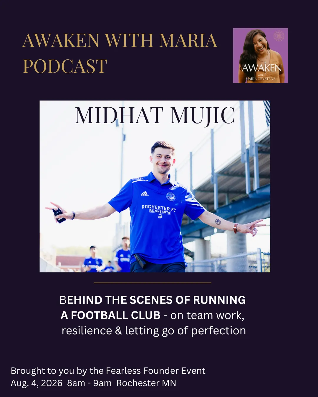 Awaken Podcast cover art with Maria Crystene