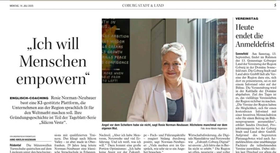 Neue Presse - SavvySpeak Artikel