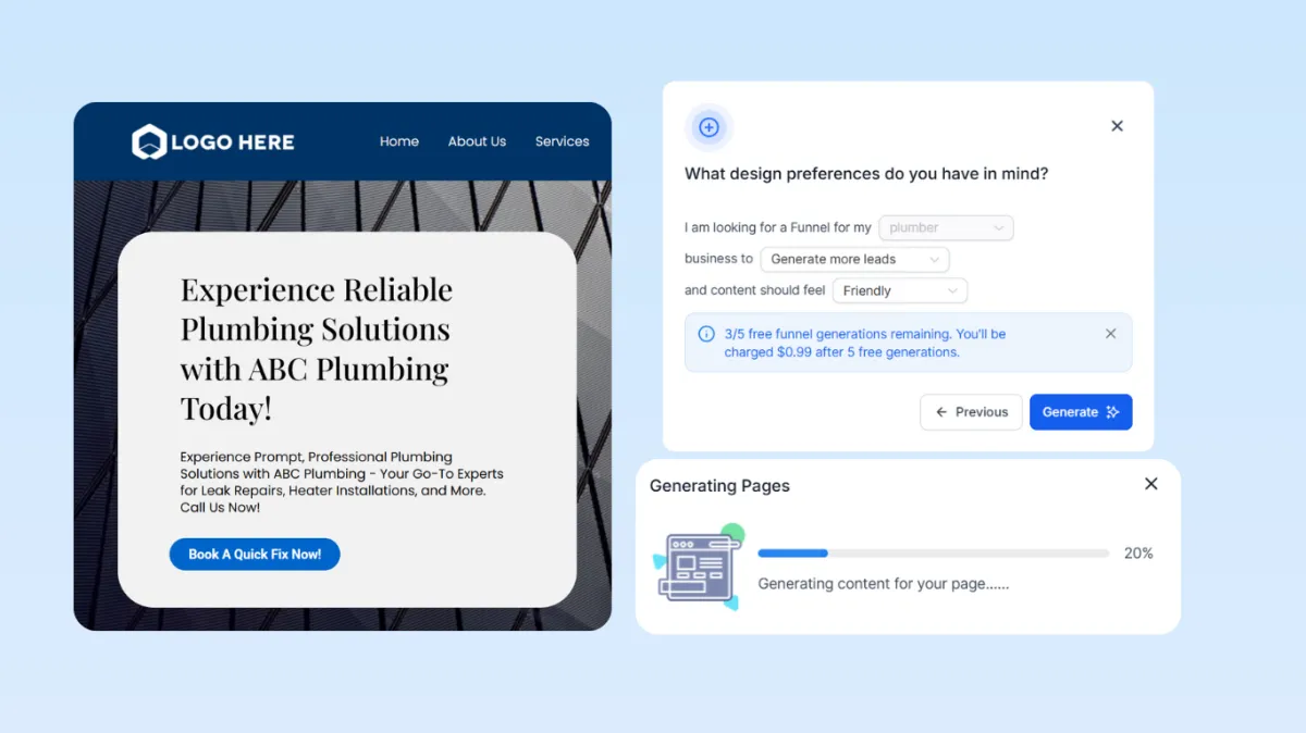 Funnel & Website Creation AI