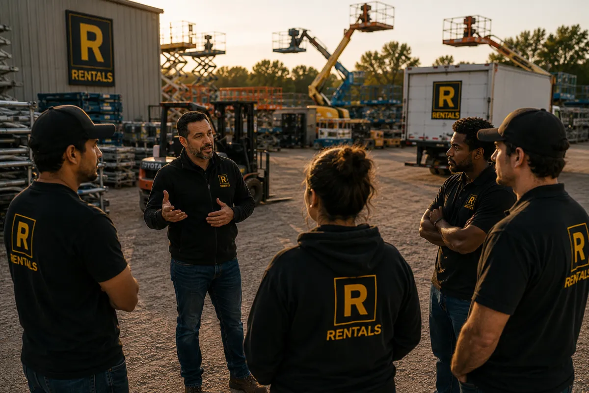 Rental Team Meeting In Yard