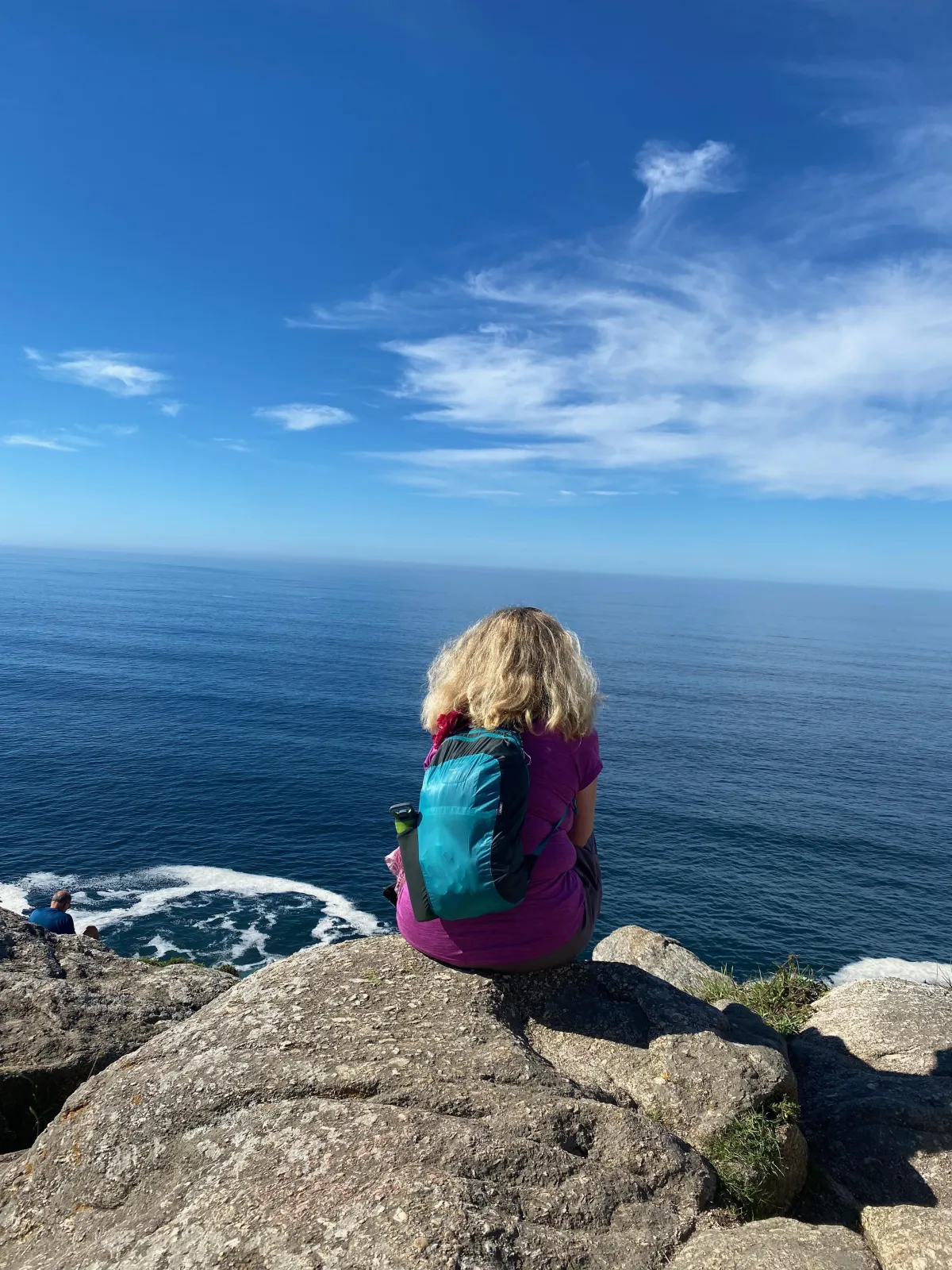 Michelle looking out at the sea