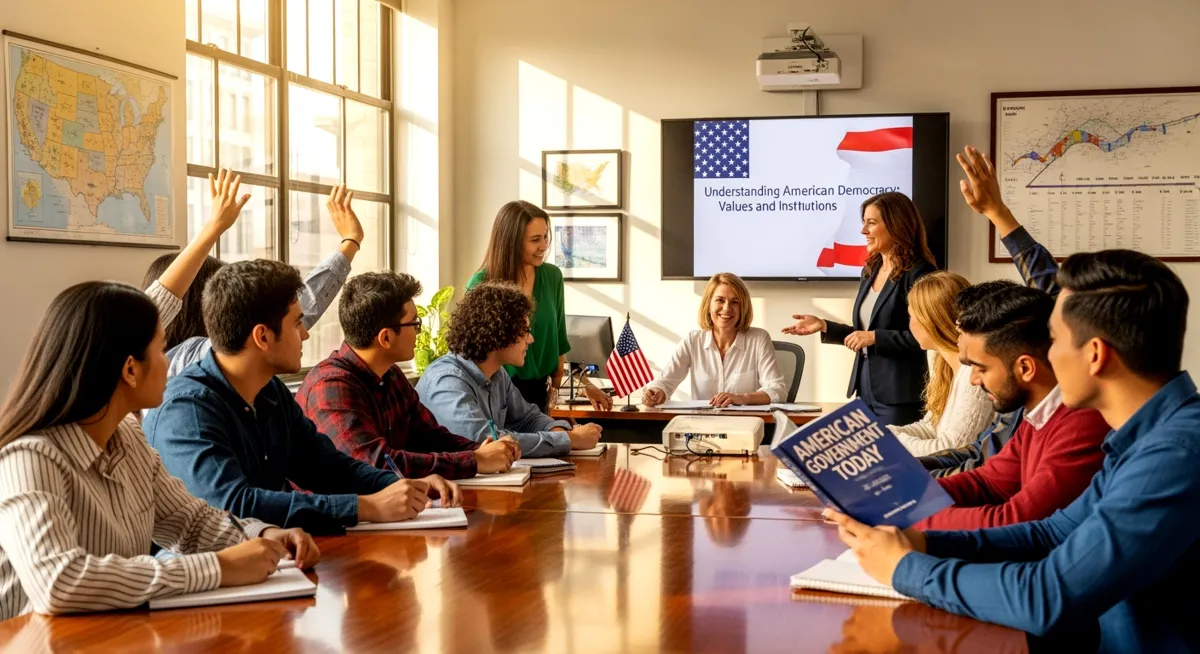 people sitting at the table looking to another person standing in front of them
