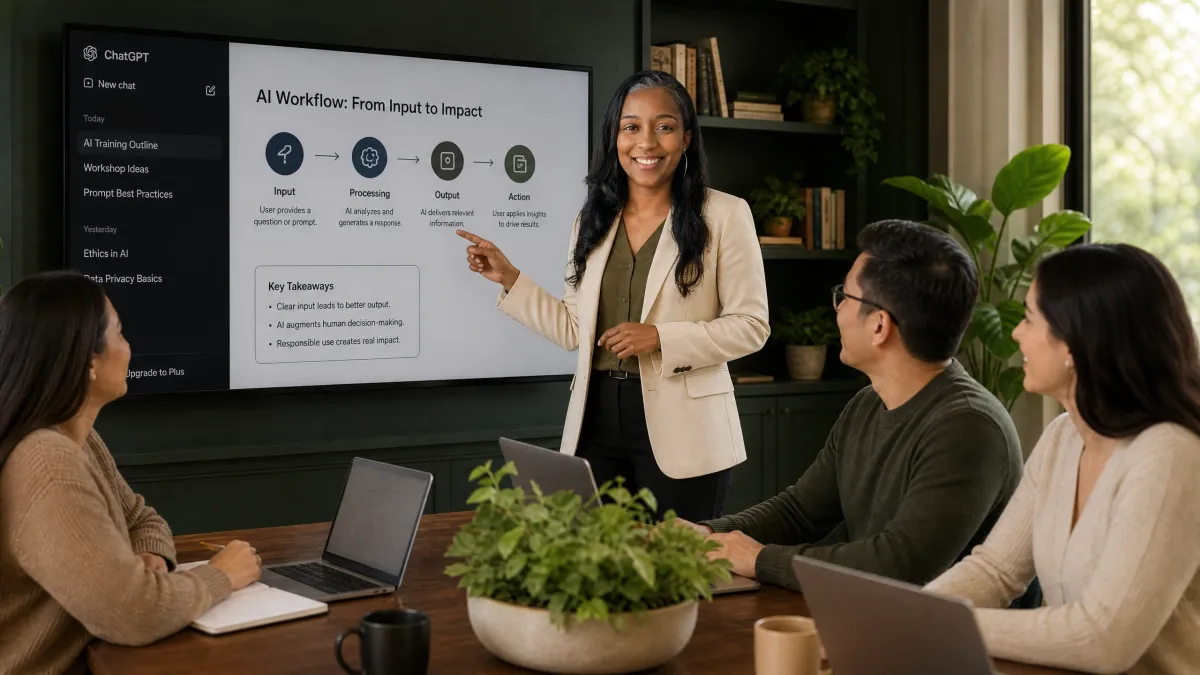 Woman working on laptop