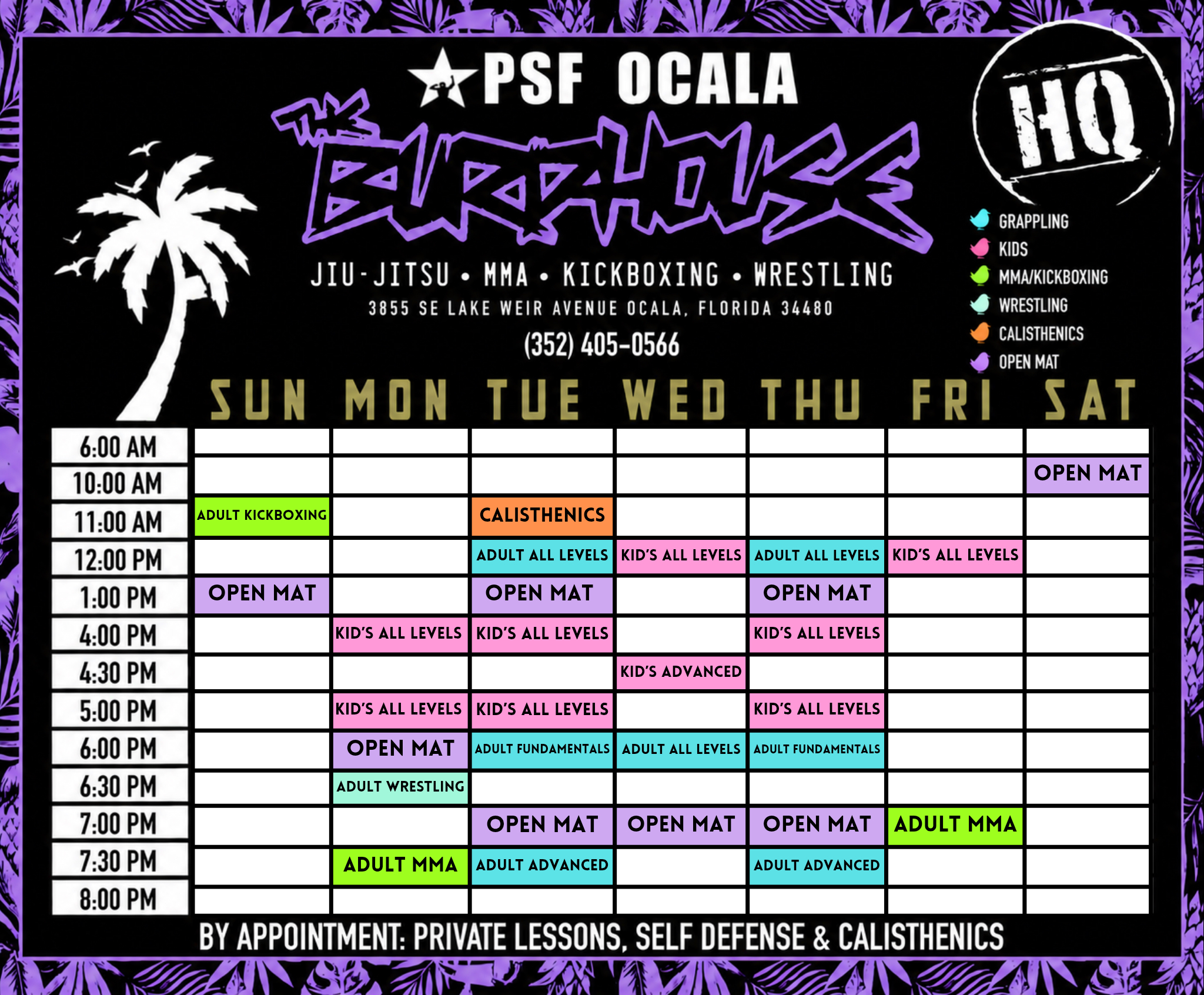 hq schedule