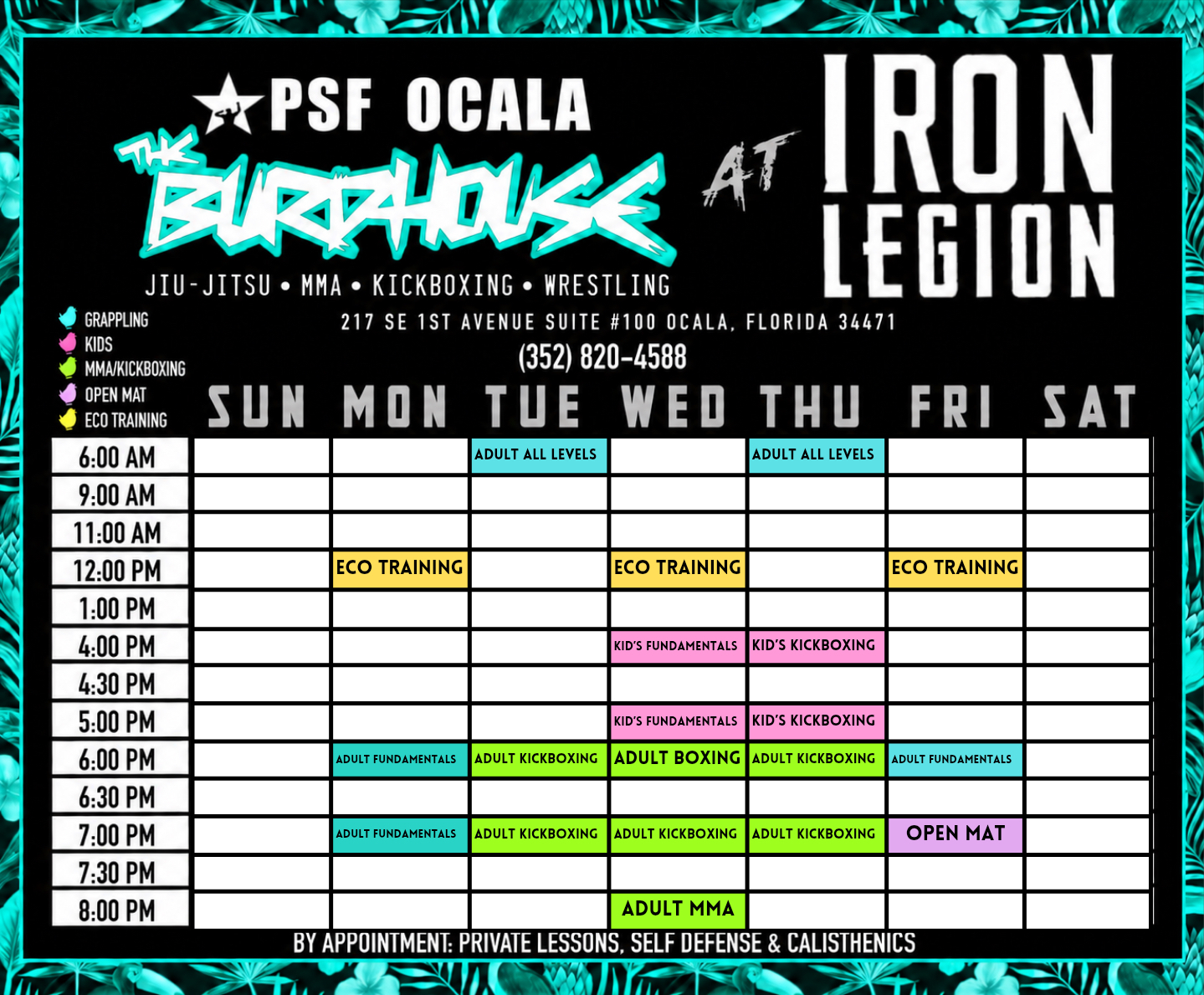 iron legion schedule