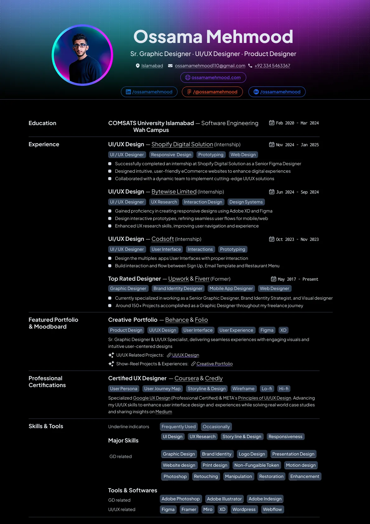 Ossama Mehmood Resume