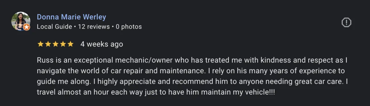 Auto Repair Shop review