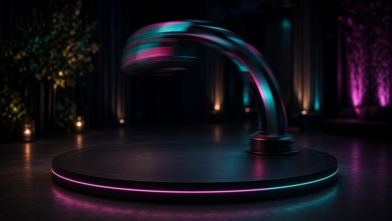 360 photo booth platform surrounded by a bubble effect