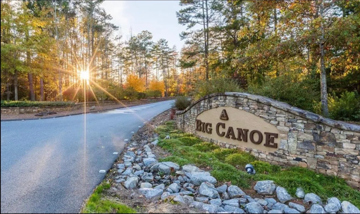 Big Canoe gated community entrance in North Georgia mountains