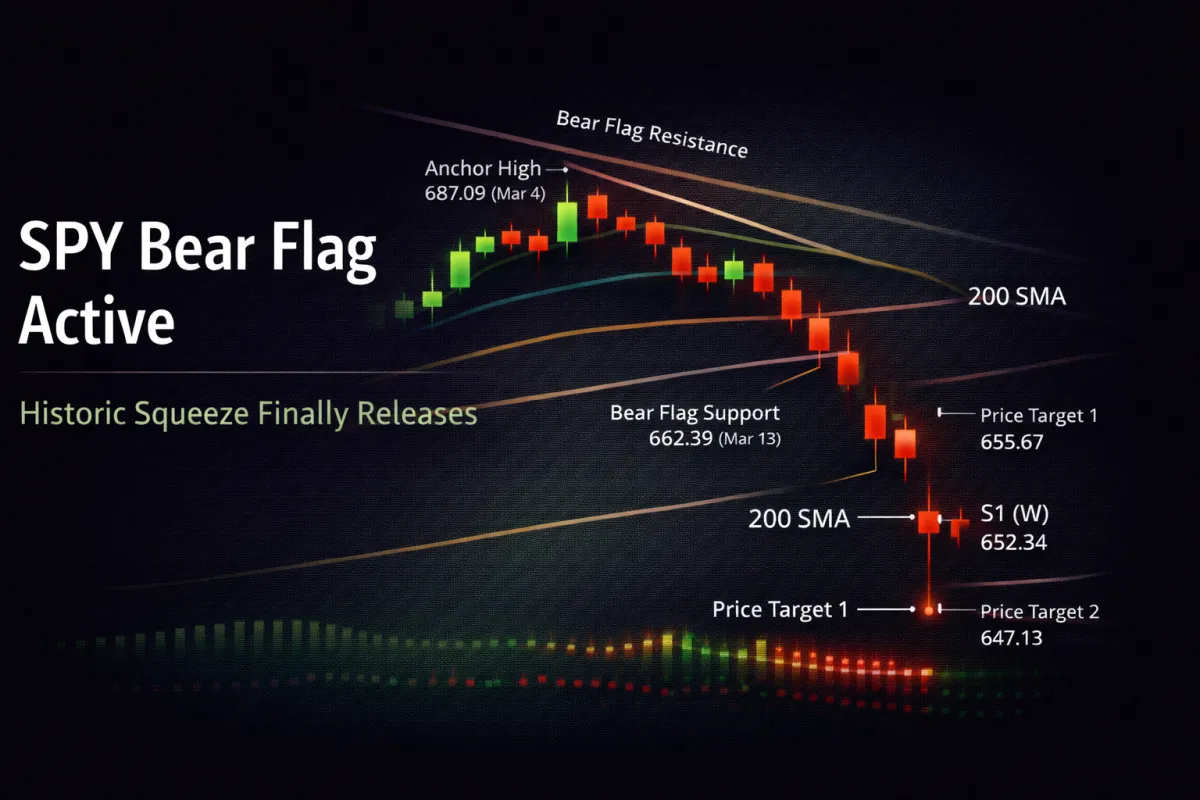SPY Bear Flag Breaks Support as Decade-Long Squeeze Releases