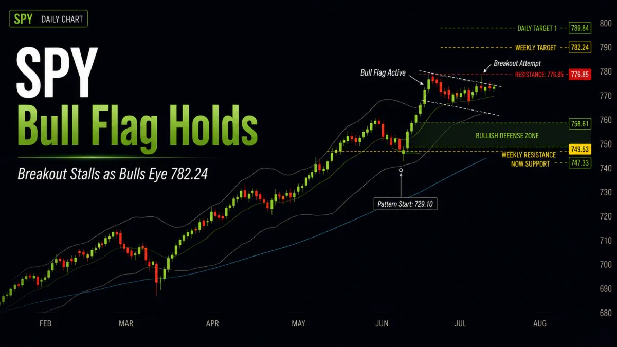 SPY Bull Flag Holds as Markets Consolidate Below Weekly Target