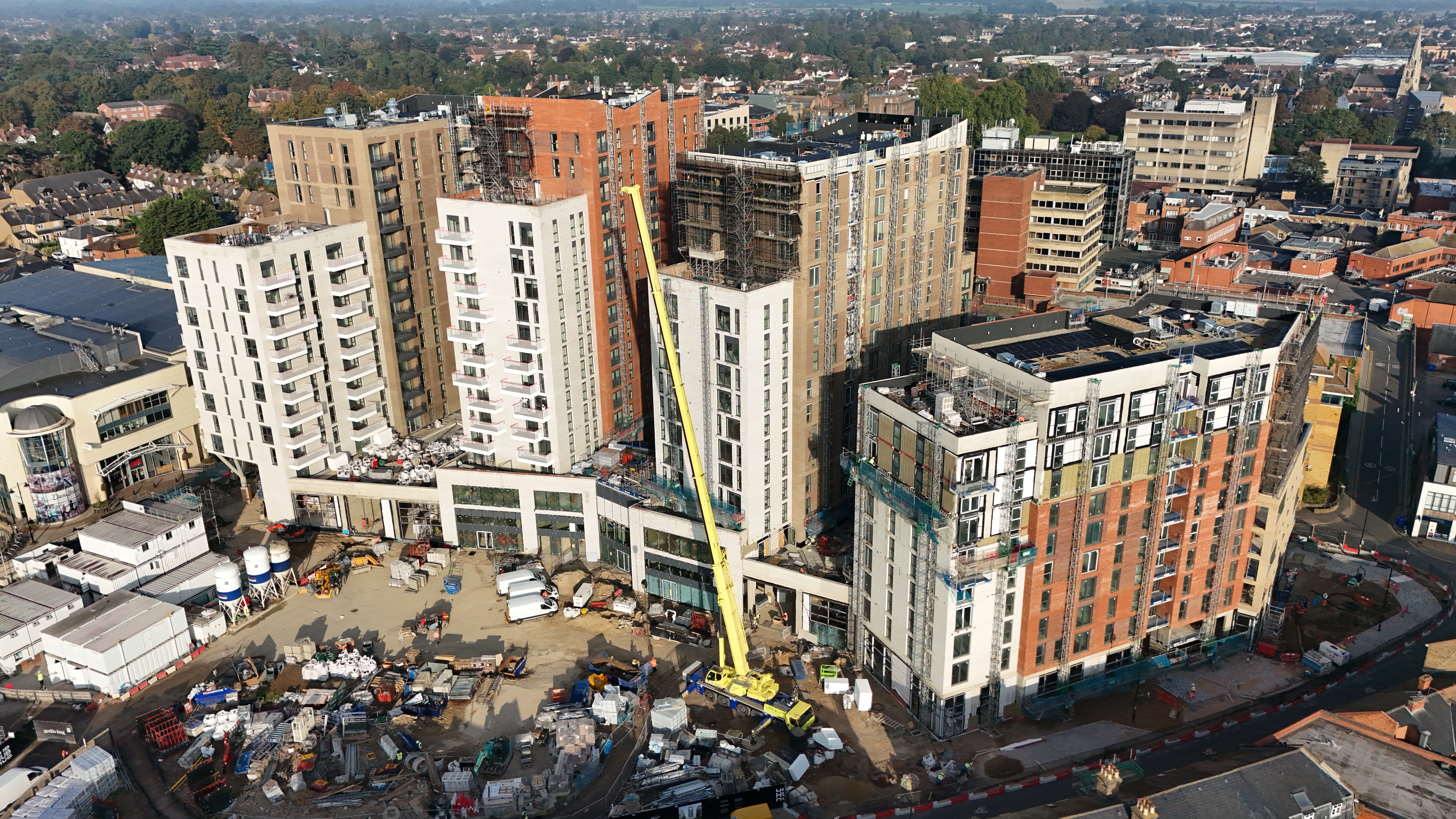 Aerial photo of construction site