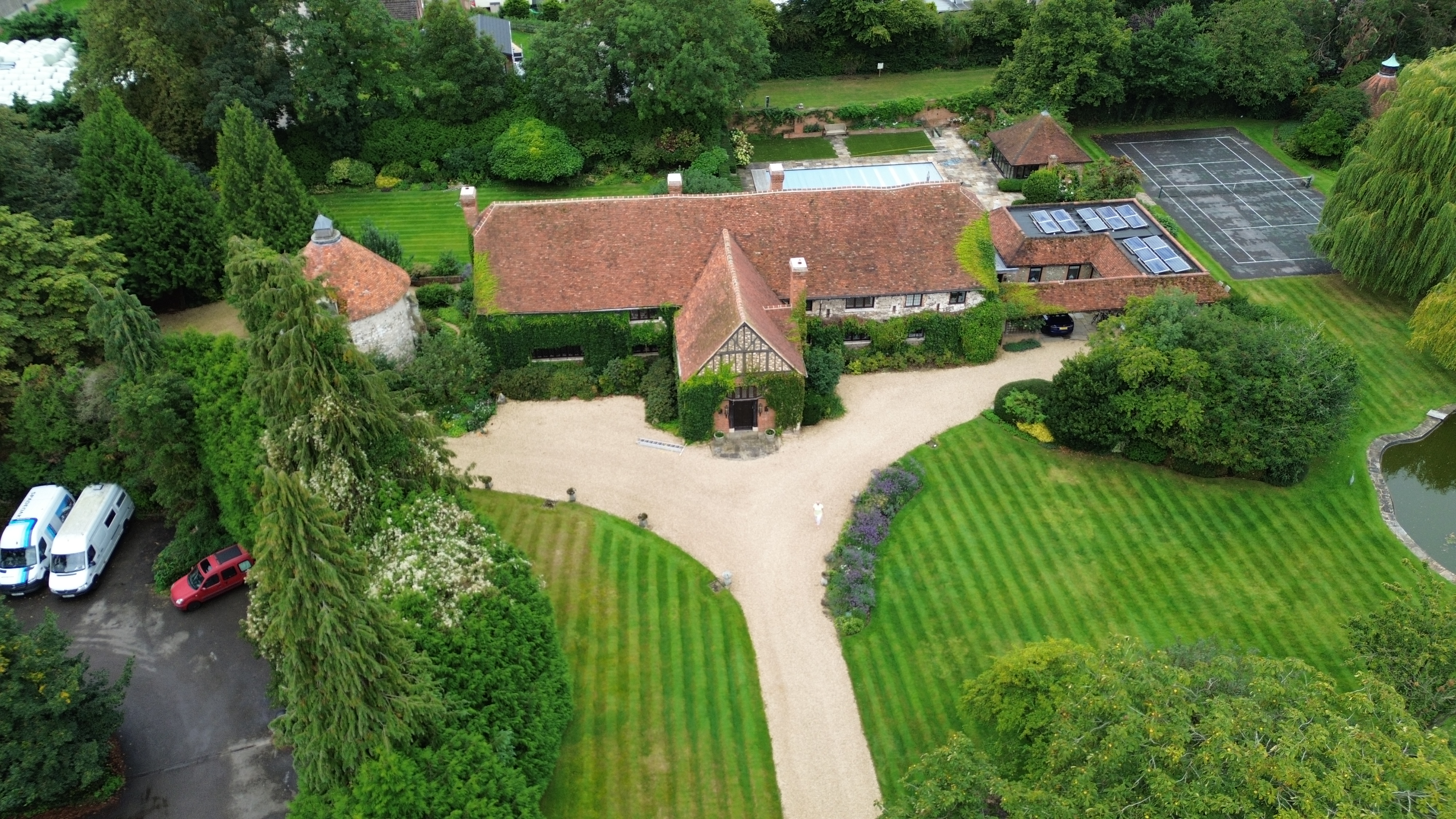 Aerial photo of large property