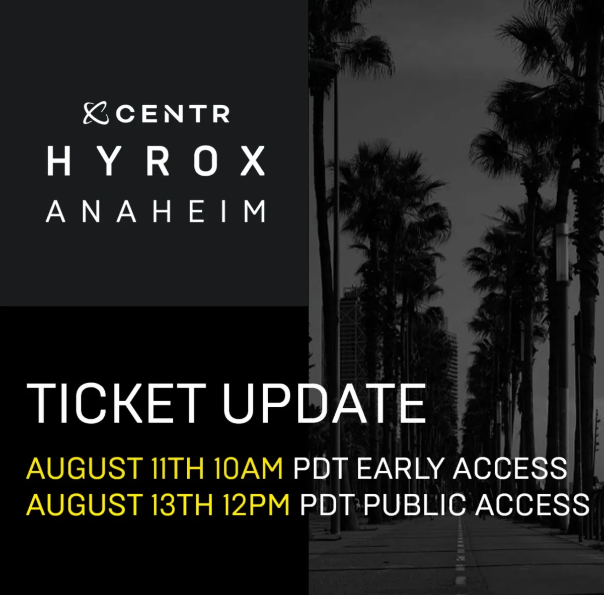 Hyrox Anaheim 2026 Announcement