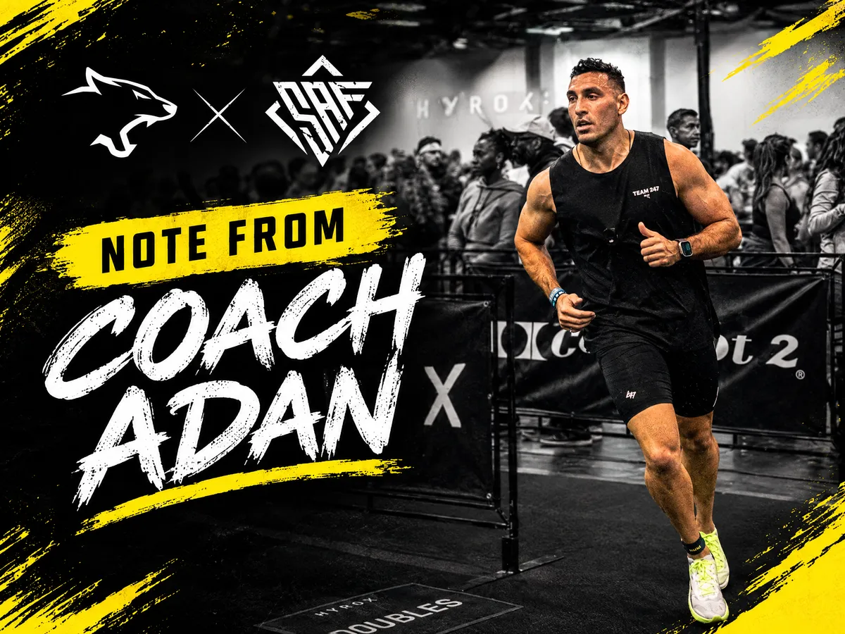 Coach Adan Running at a Hyrox Event
