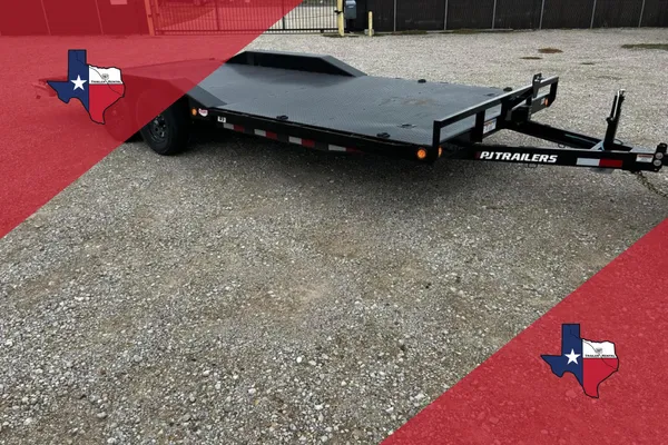 20-foot PJ car hauler trailer available for rent at 287 Trailer Rental in Midlothian, Texas