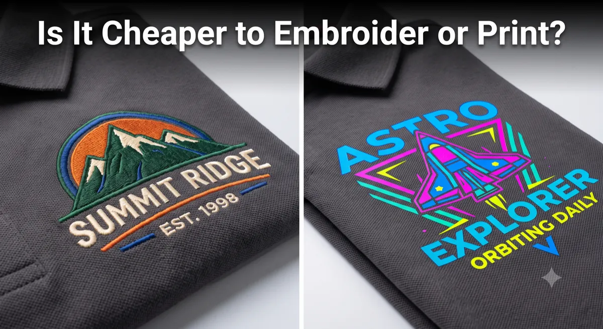 Is It Cheaper to Embroider or Print?