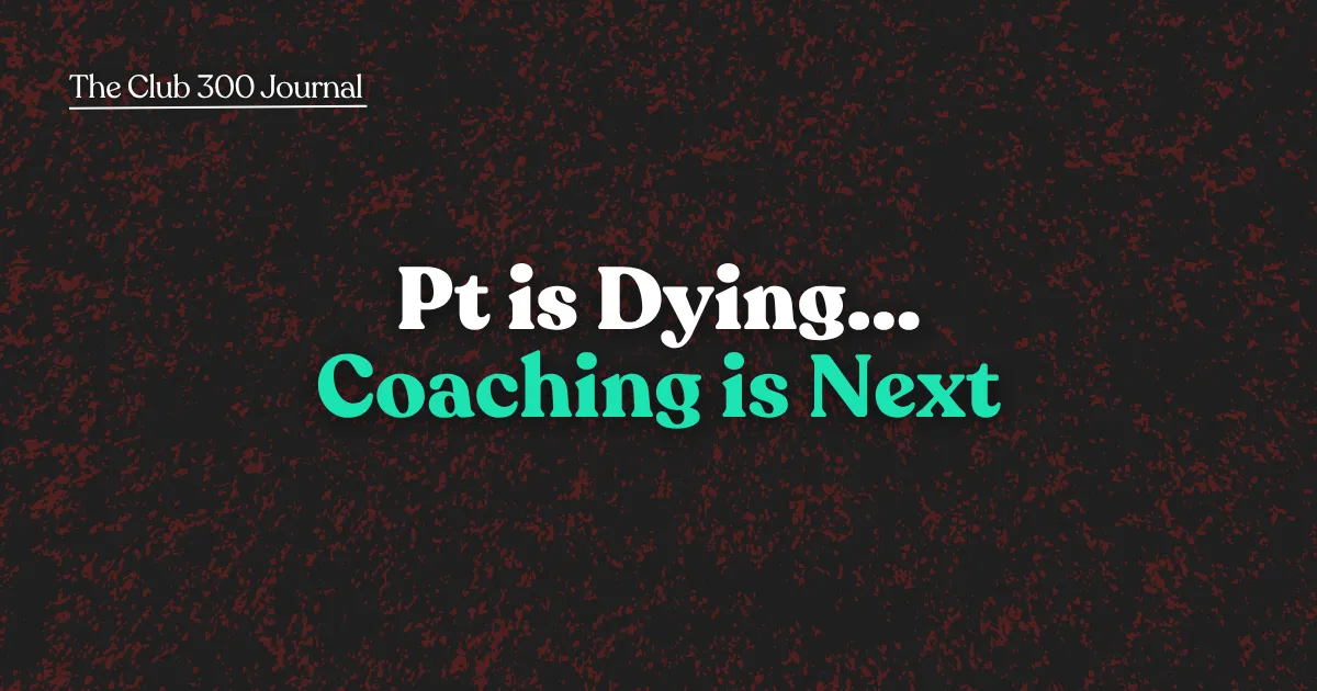 Why Personal Training Is Dying (And What's Replacing It)