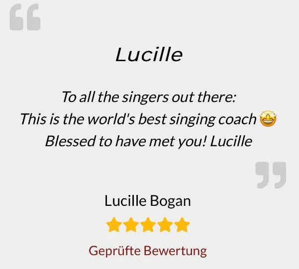 Image of Lucille's appreciation words