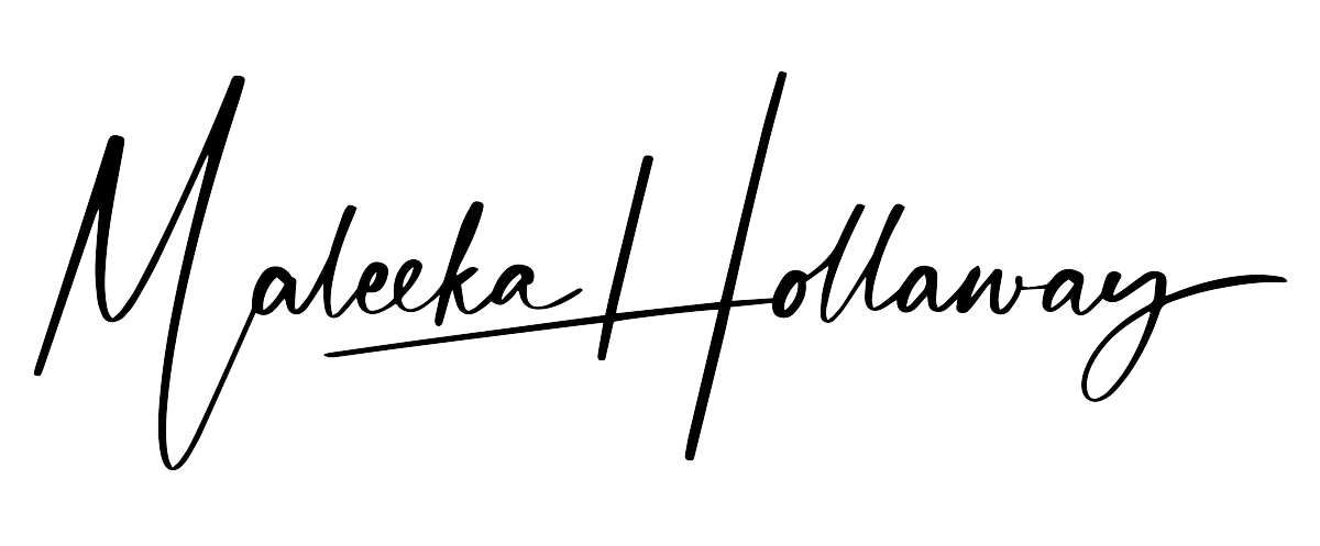 Maleeka Hollaway BLK Script Logo