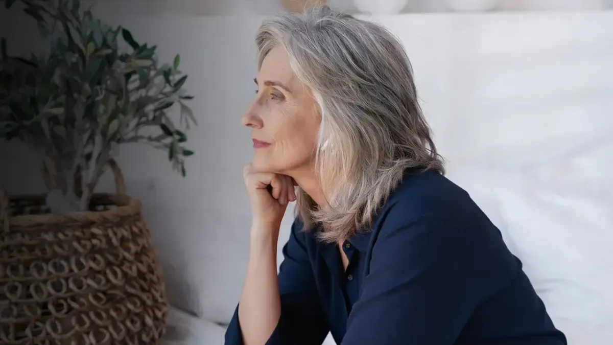 Female listening in a counseling session.