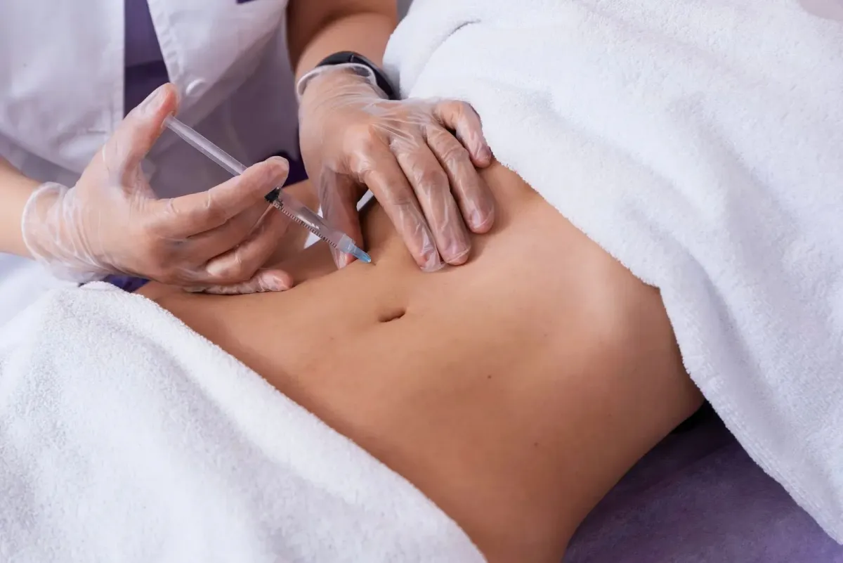 Healthcare practitioner providing neural therapy injection.