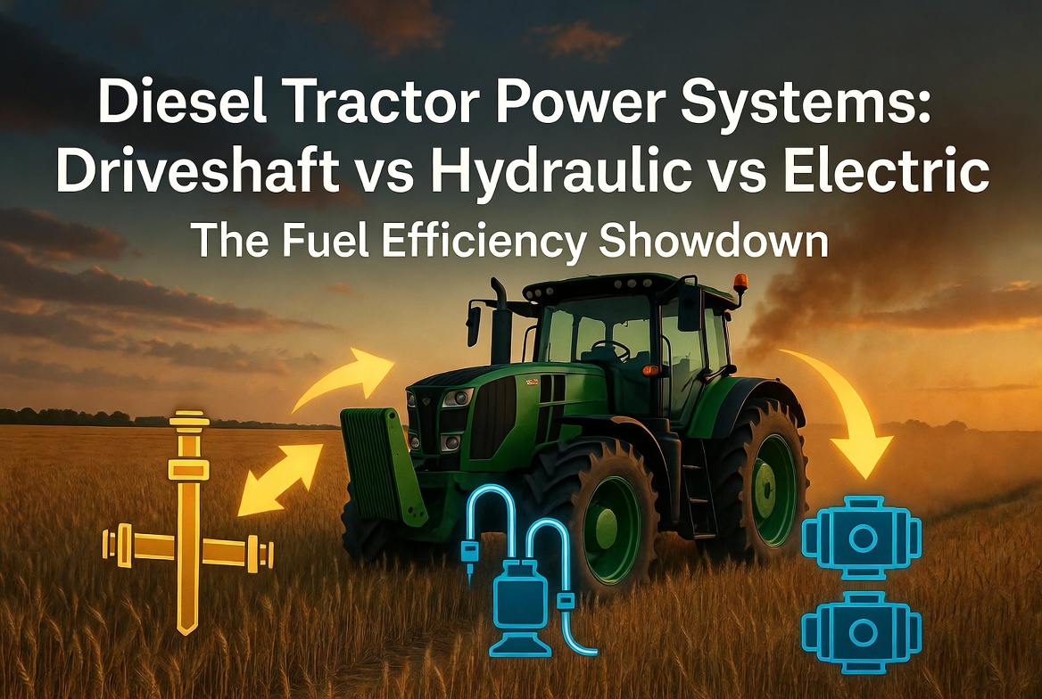 Diesel to Electric tractor with Components Highlighted.