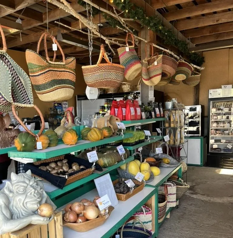 Interior of the farm stand.