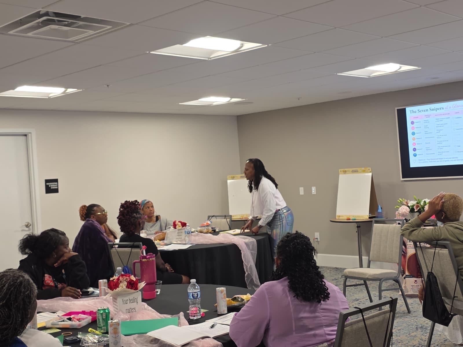 Dr. Catherine Barnes leading an interactive workshop