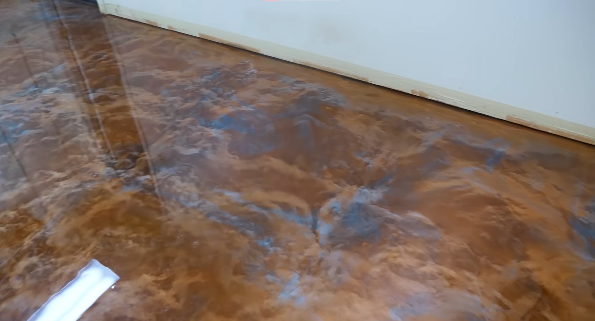 brown white blue marbly metallic epoxy