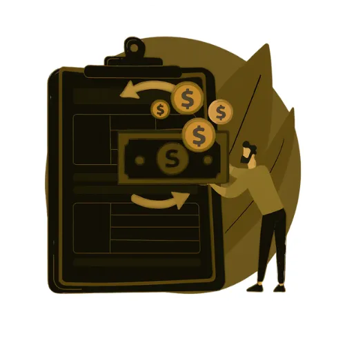 Bookkeeper showing financial stability maintenance and optimizing cash flow