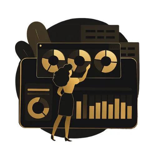 Illustration of financial analysis tools used by business coaches to optimize growth