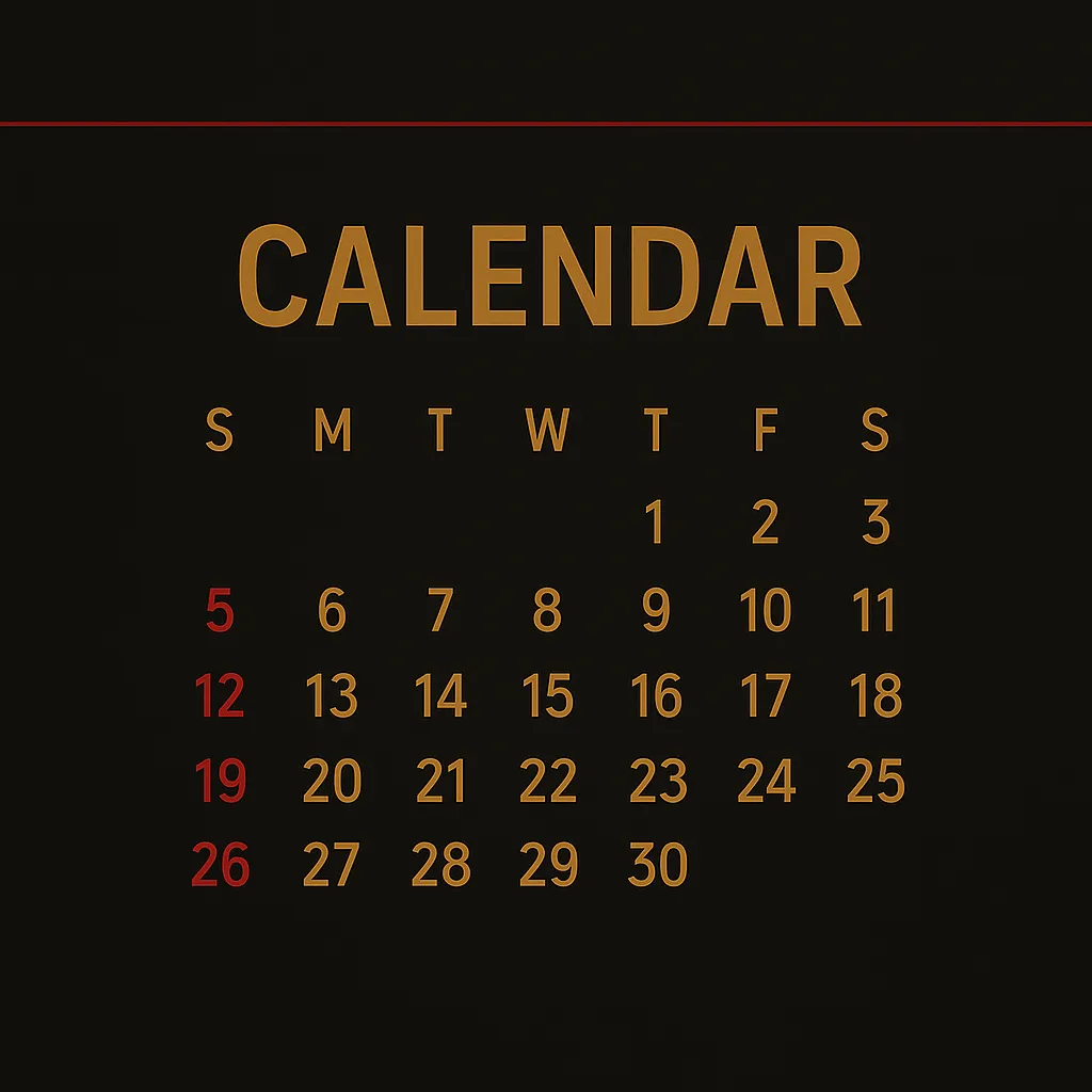 Holy Trinity Sales Calendar