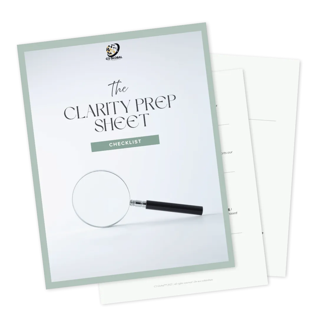clarity prep sheet