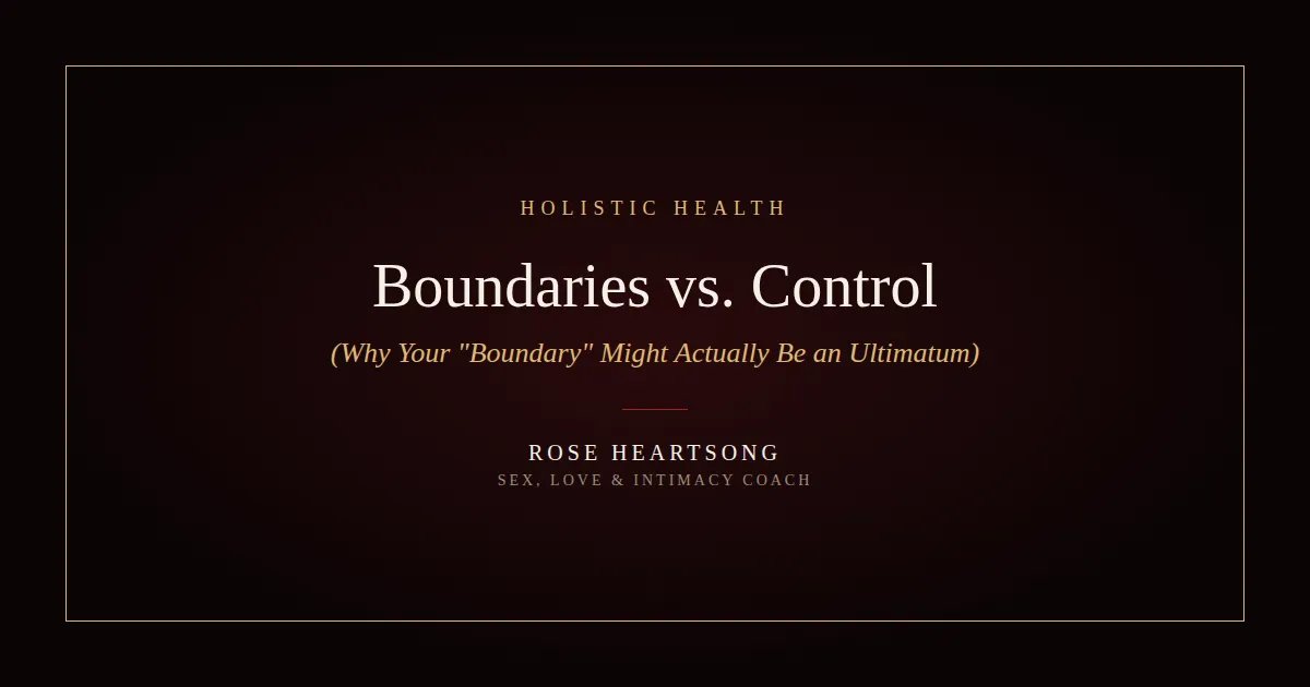 Boundaries vs control