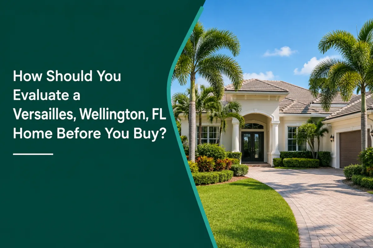 Realtors evaluating a Versailles Wellington FL home before buying
