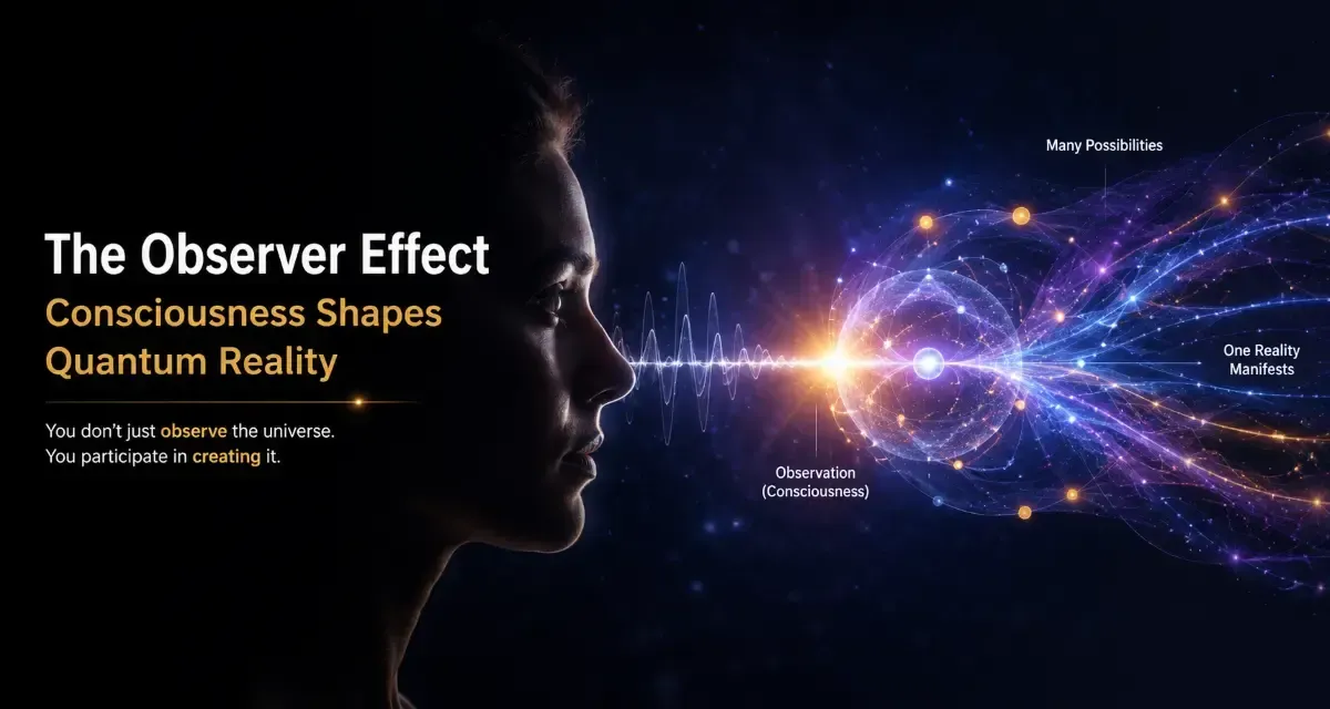 Observer effect consciousness shapes quantum reality intention