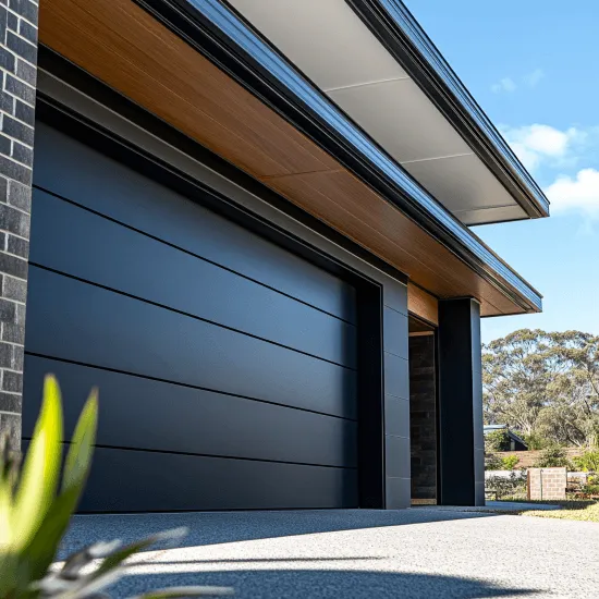 An image of a ew home with no garage door installed yet. The garage is is open and unsecure